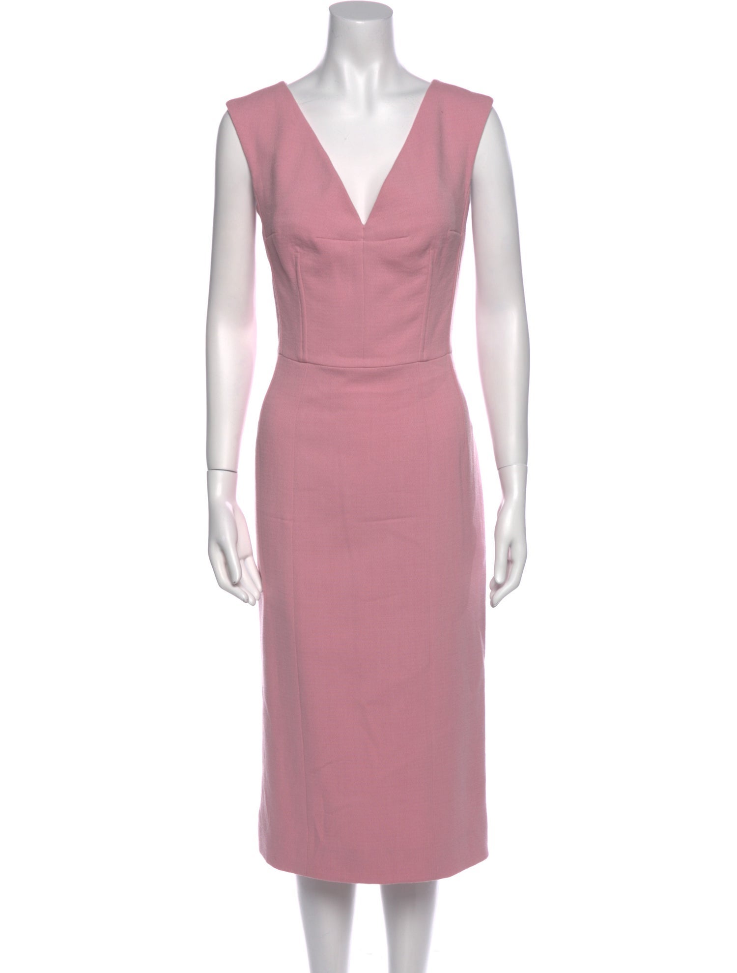 Dolce & Gabbana Virgin Wool Midi Length Dress