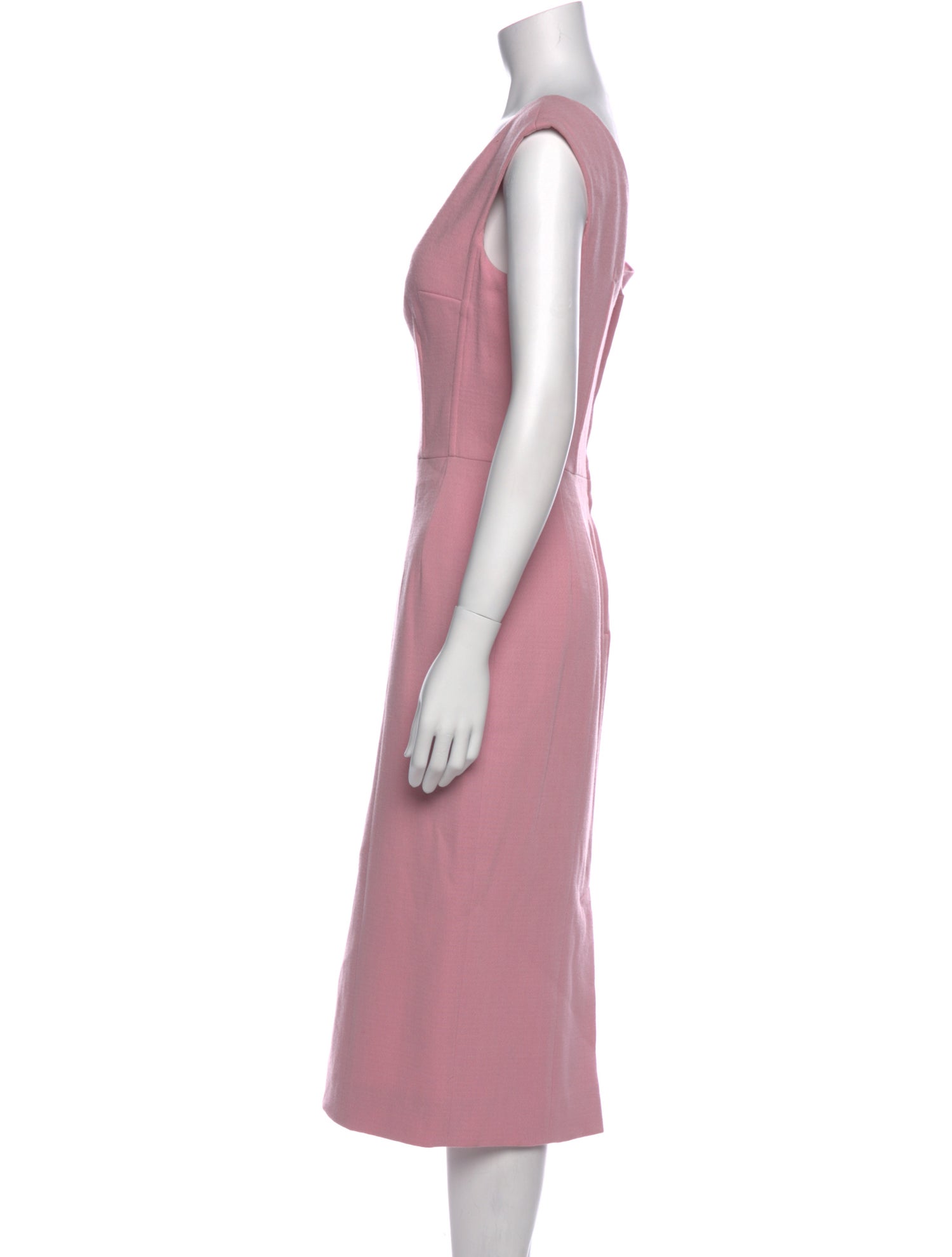 Dolce & Gabbana Virgin Wool Midi Length Dress