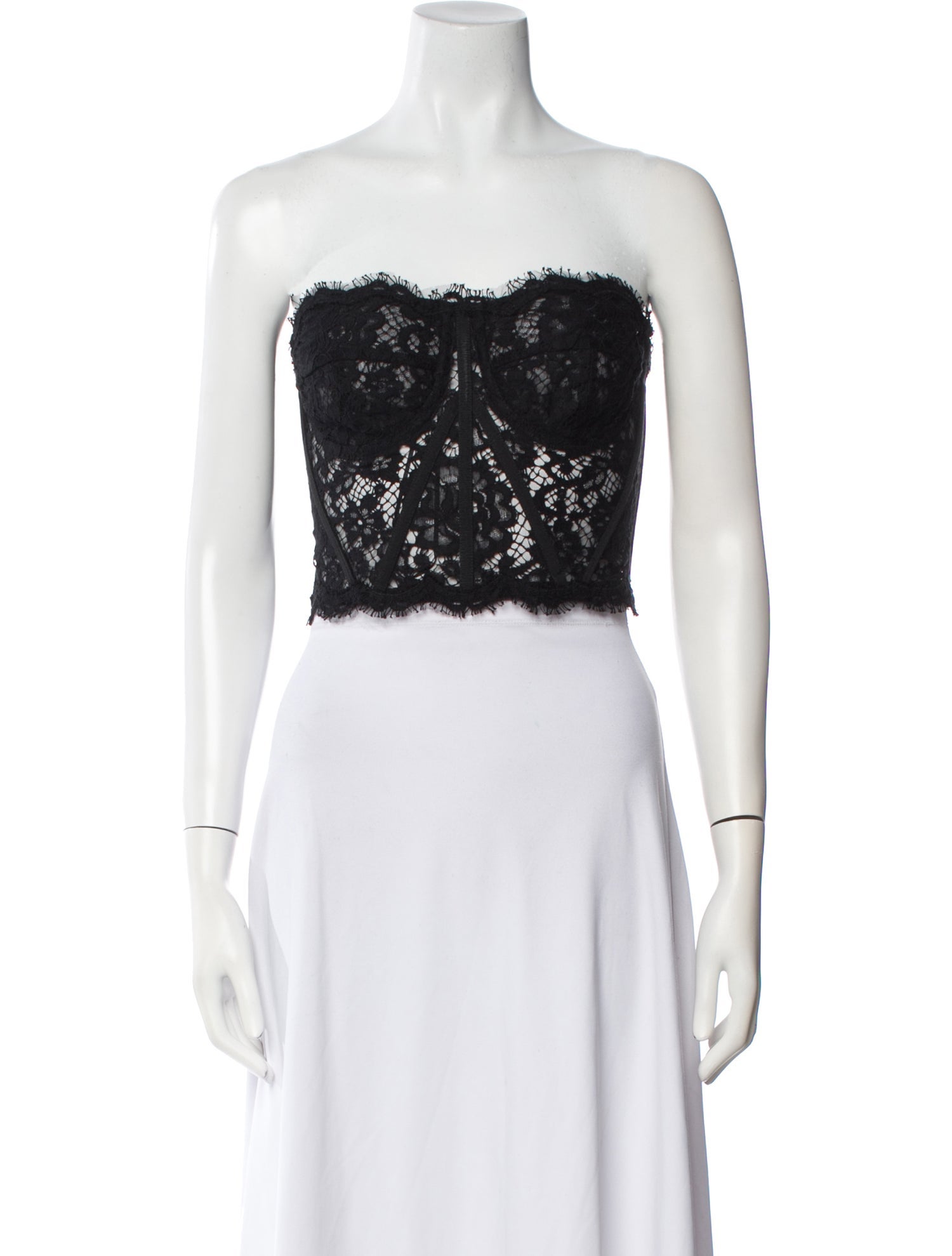 Dolce & Gabbana Lace Lace Pattern Crop Top