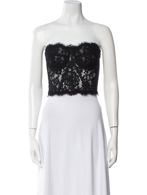 Dolce & Gabbana Lace Lace Pattern Crop Top