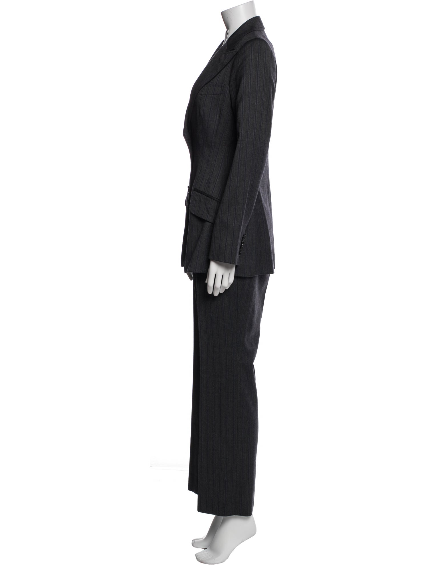 Dolce & Gabbana Virgin Wool Striped Pantsuit