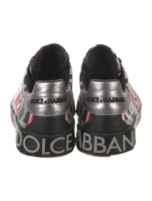 Dolce & Gabbana Leather Printed Sneakers