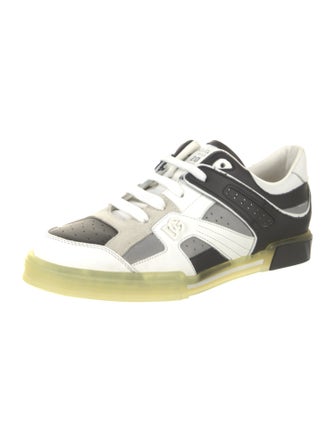 Dolce & Gabbana Leather Colorblock Pattern Sneakers