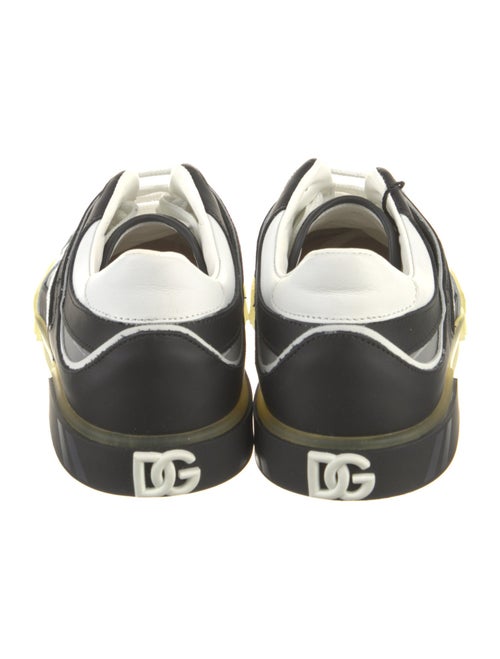Dolce & Gabbana Leather Colorblock Pattern Sneakers