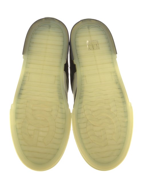 Dolce & Gabbana Leather Colorblock Pattern Sneakers
