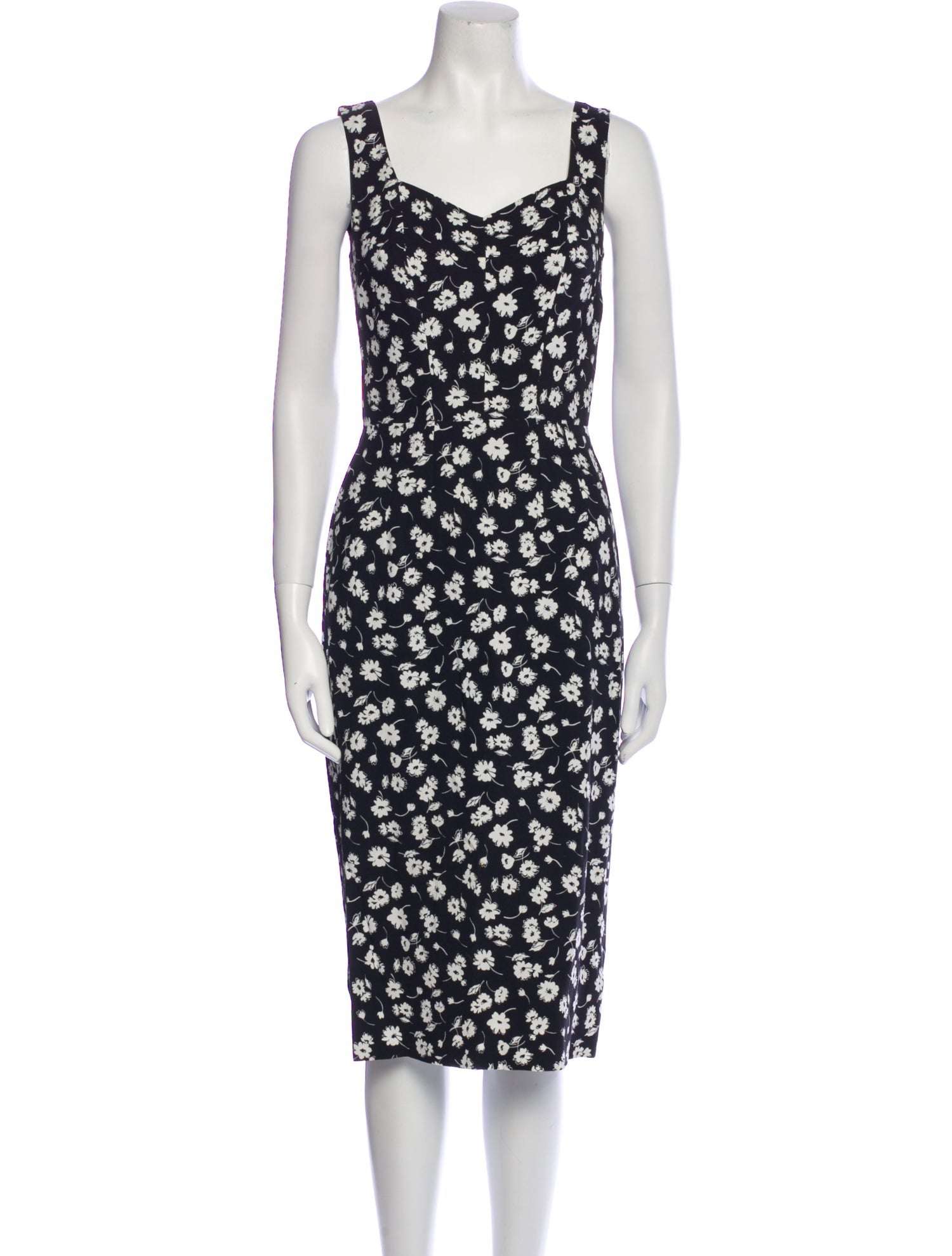 Dolce & Gabbana Floral Print Midi Length Dress