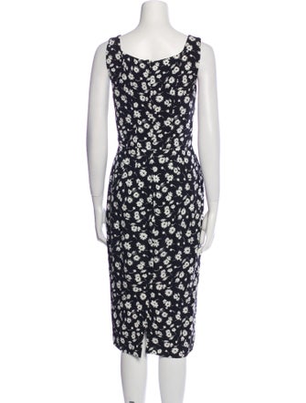 Dolce & Gabbana Floral Print Midi Length Dress