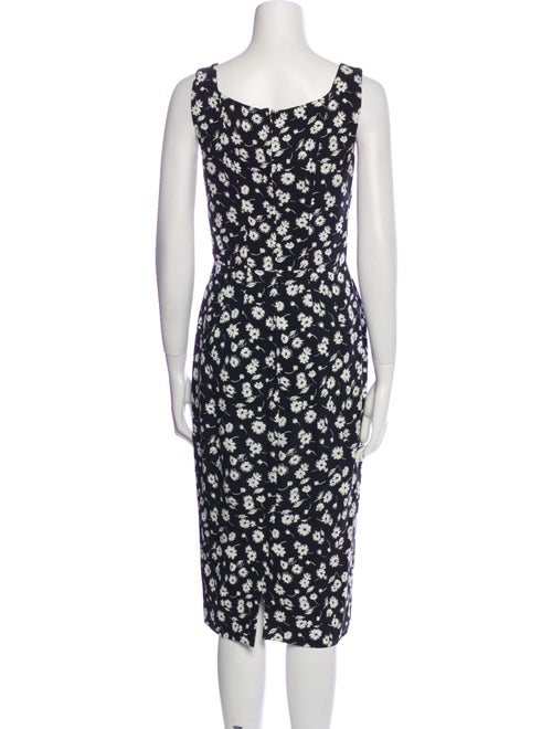 Dolce & Gabbana Floral Print Midi Length Dress