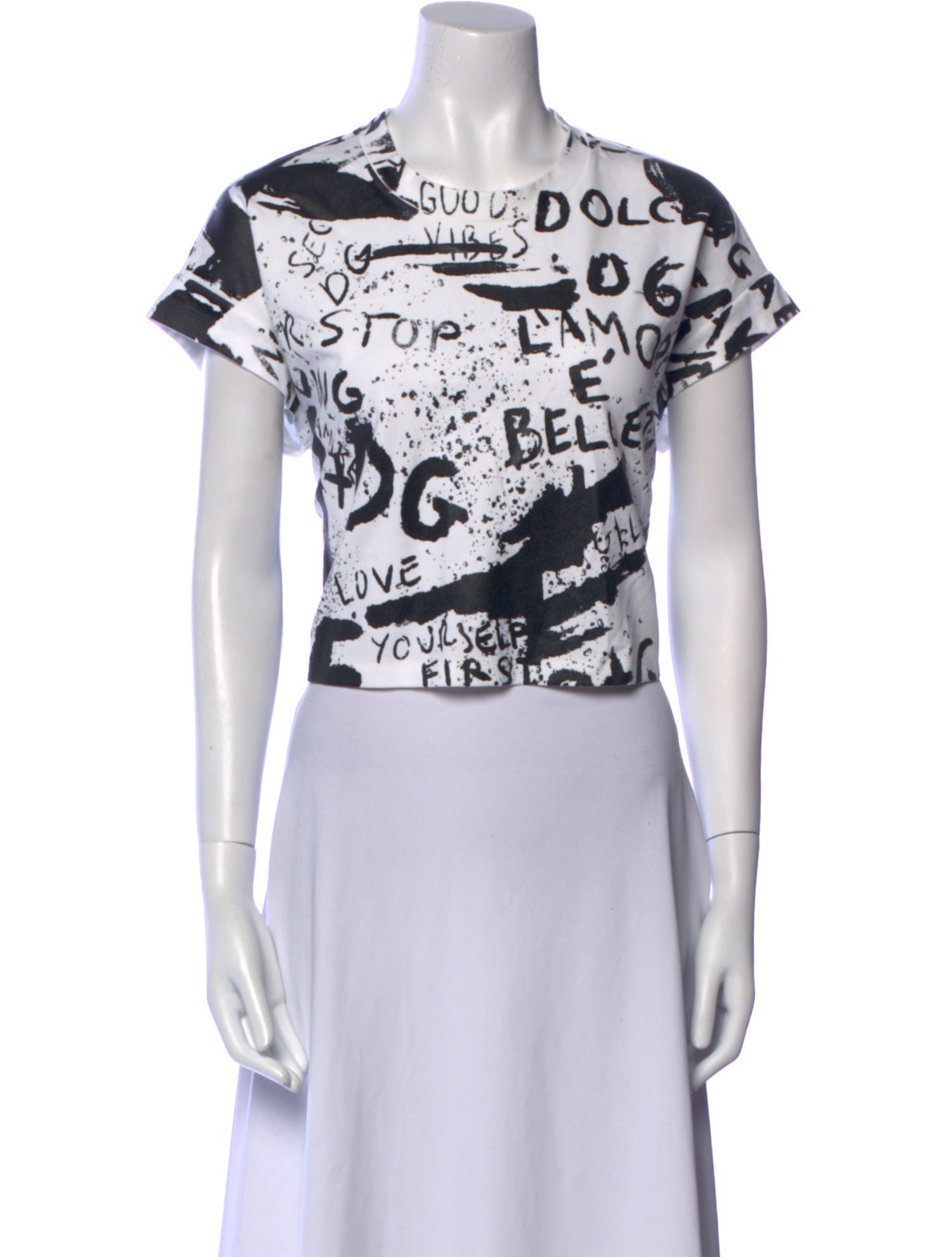 Dolce & Gabbana Graphic Print Crew Neck T-Shirt