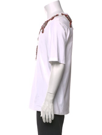 Dolce & Gabbana Faux Pearl Accents Patterned T-Shirt