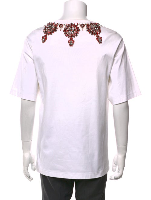 Dolce & Gabbana Faux Pearl Accents Patterned T-Shirt