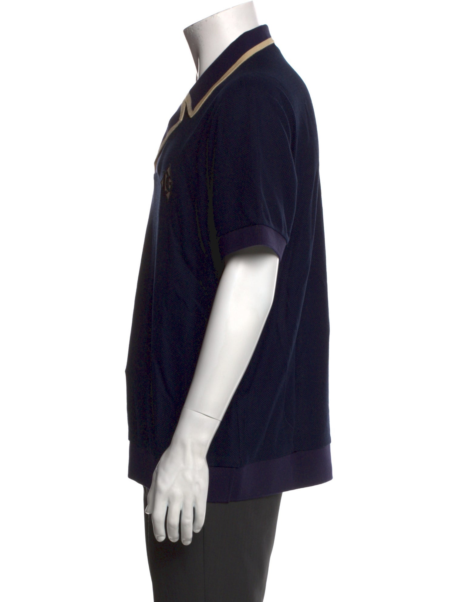 Dolce & Gabbana Colorblock Pattern Collar Polo Shirt