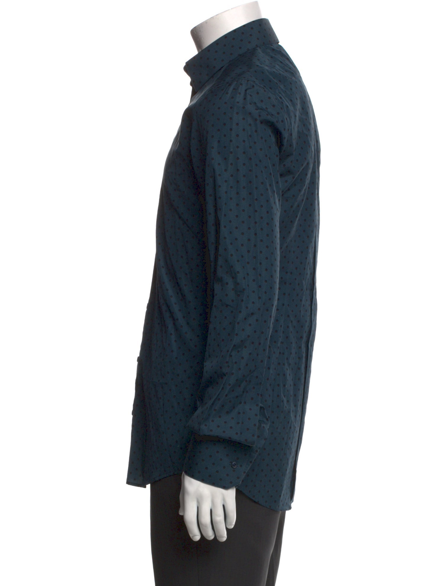 Dolce & Gabbana Polka Dot Print Long Sleeve Dress Shirt