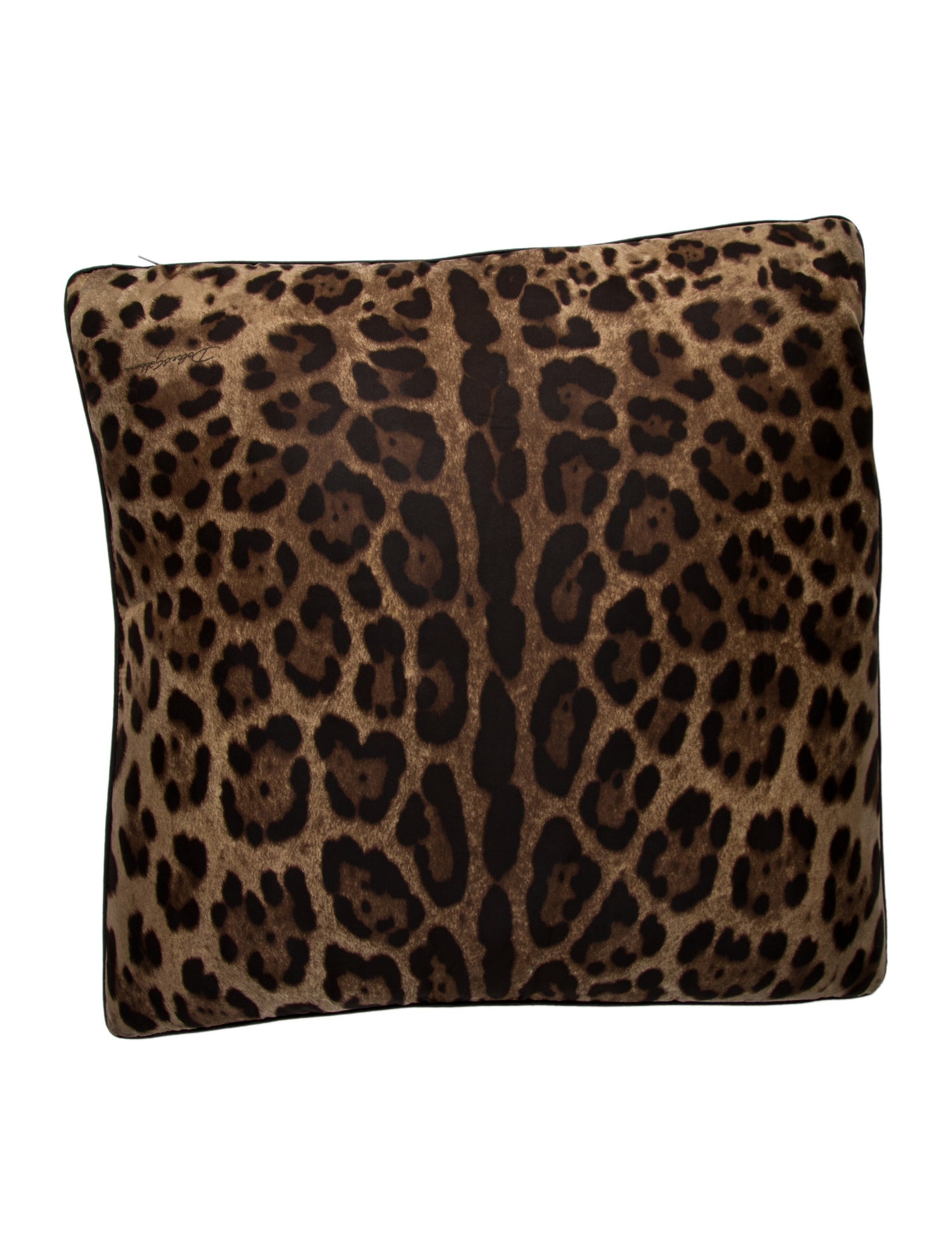 Dolce & Gabbana Silk Leopard Throw Pillow