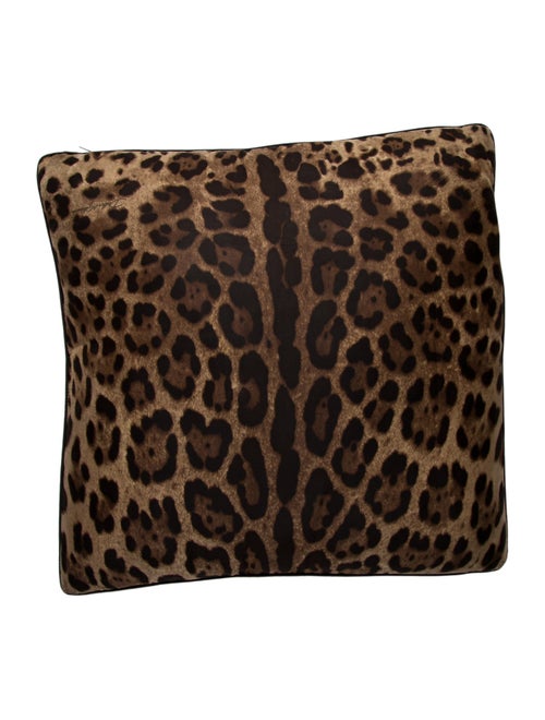 Dolce & Gabbana Silk Leopard Throw Pillow