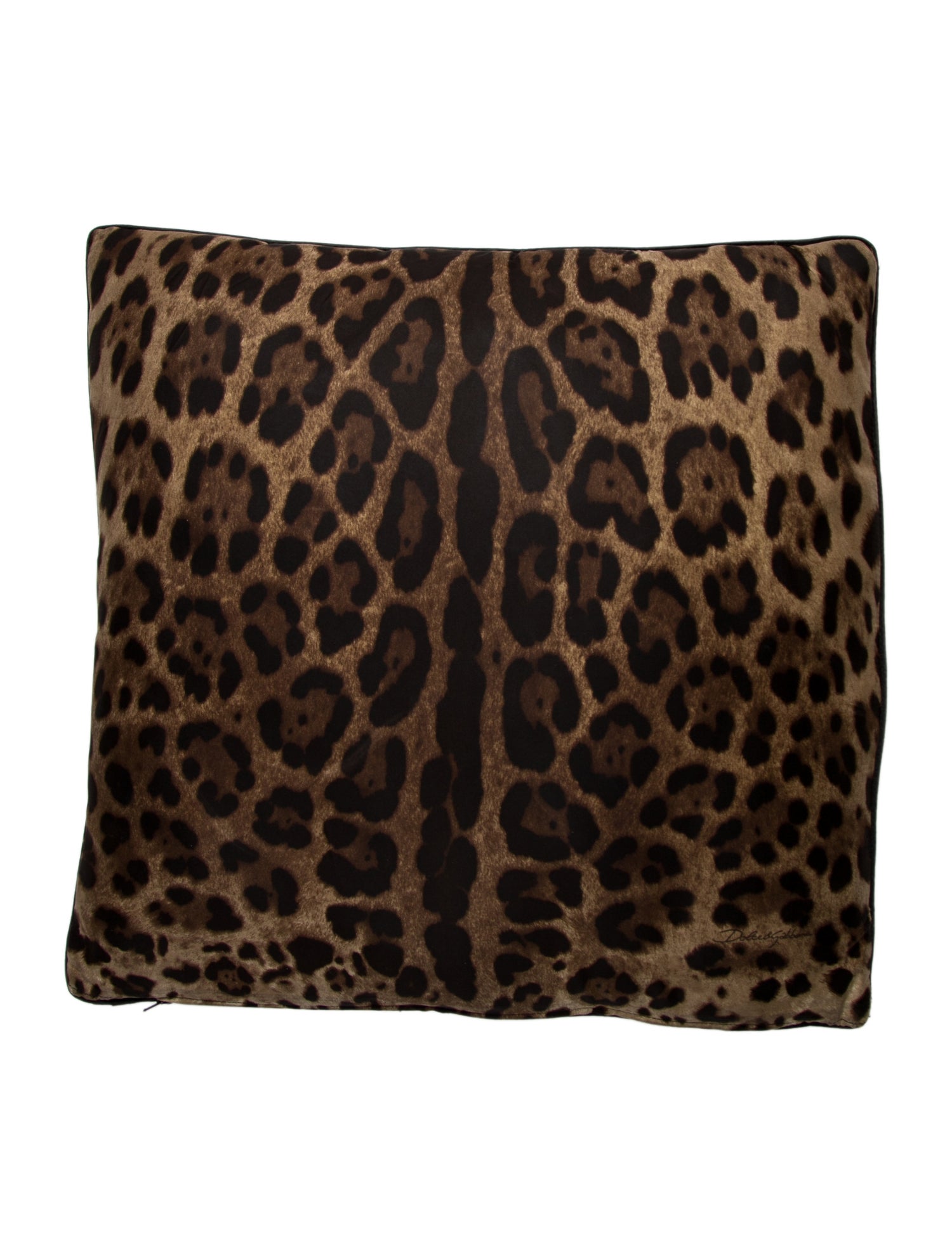 Dolce & Gabbana Silk Leopard Throw Pillow
