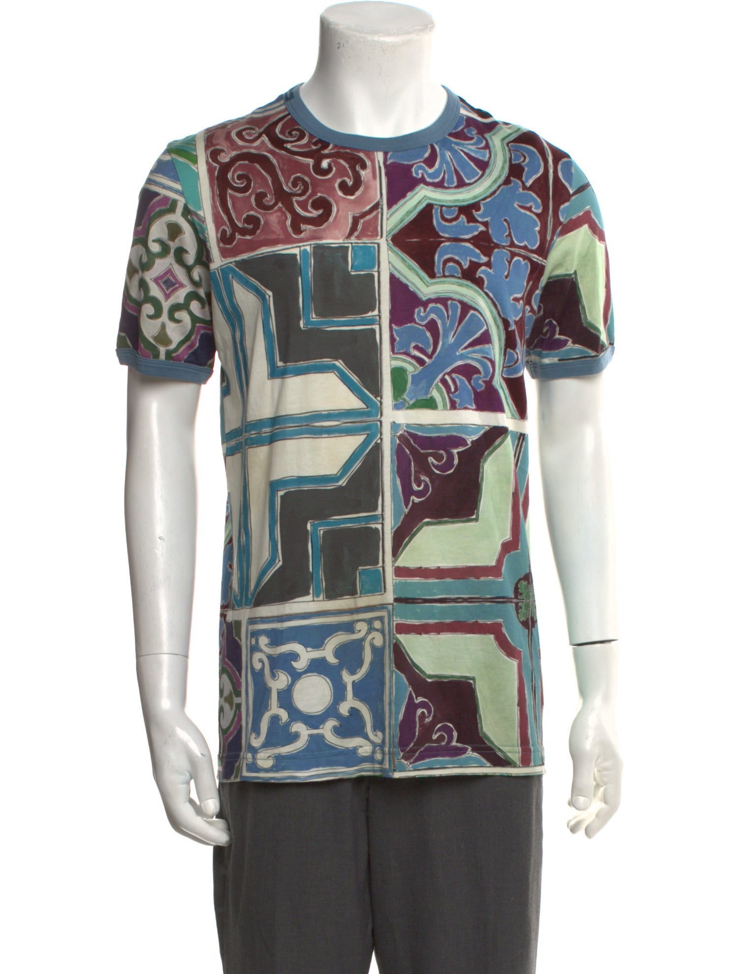 Dolce & Gabbana Printed Crew Neck T-Shirt