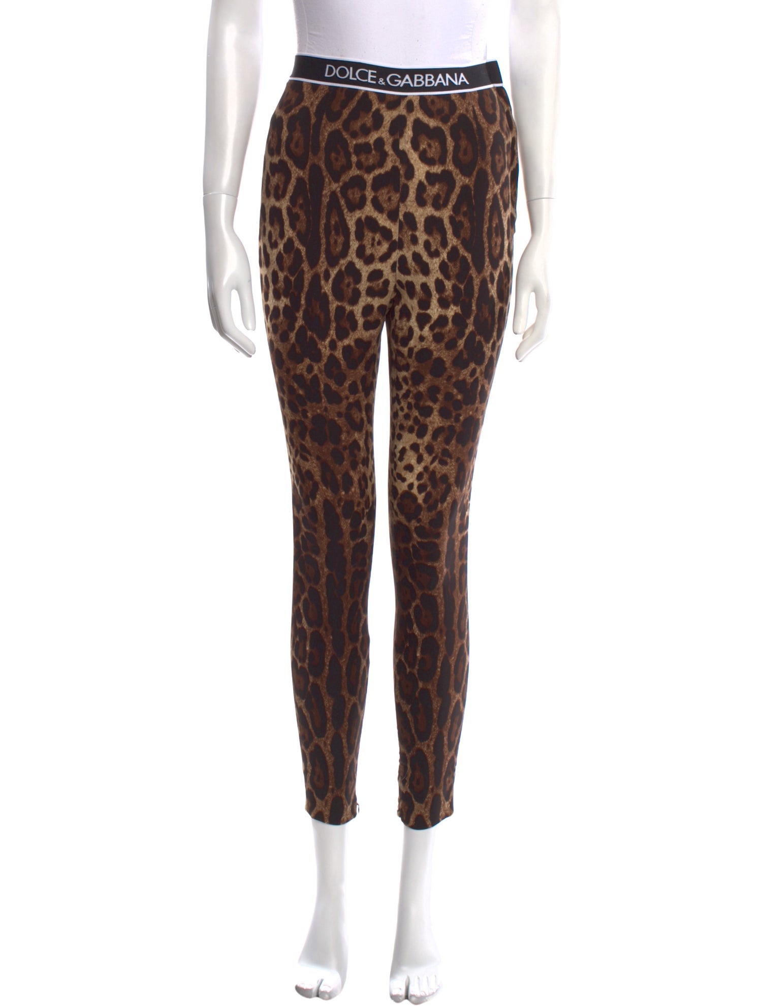 Dolce & Gabbana Silk Skinny Leg Pants