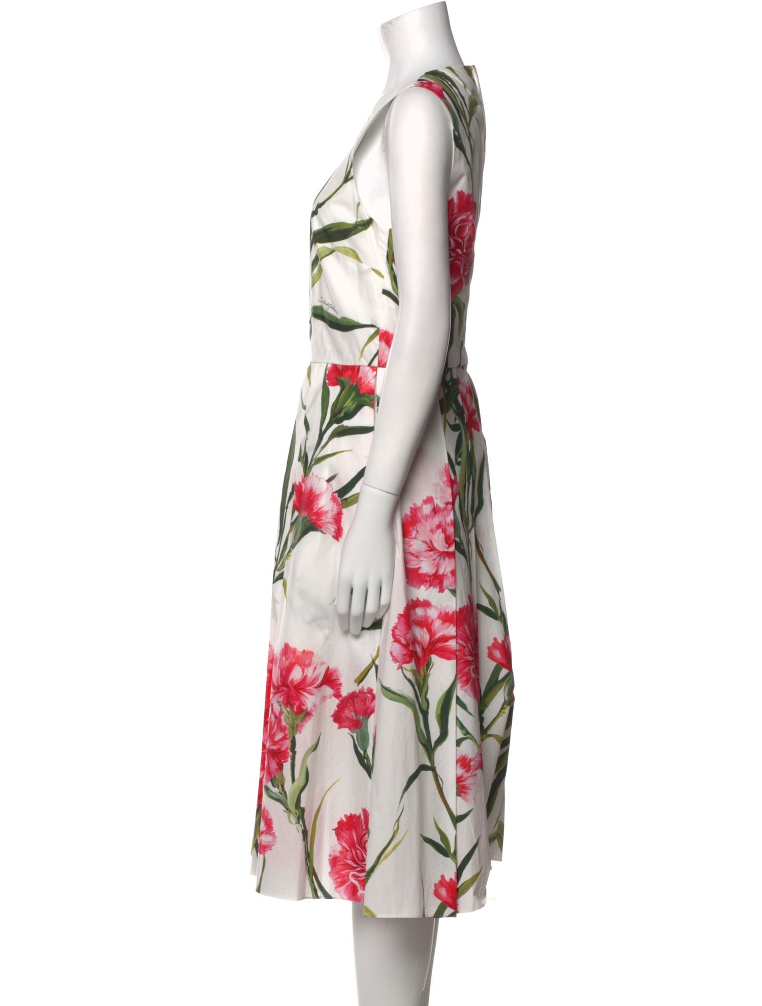 Dolce & Gabbana Floral Print Midi Length Dress