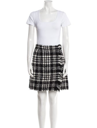 Dolce & Gabbana Virgin Wool Houndstooth Print Skirt Set