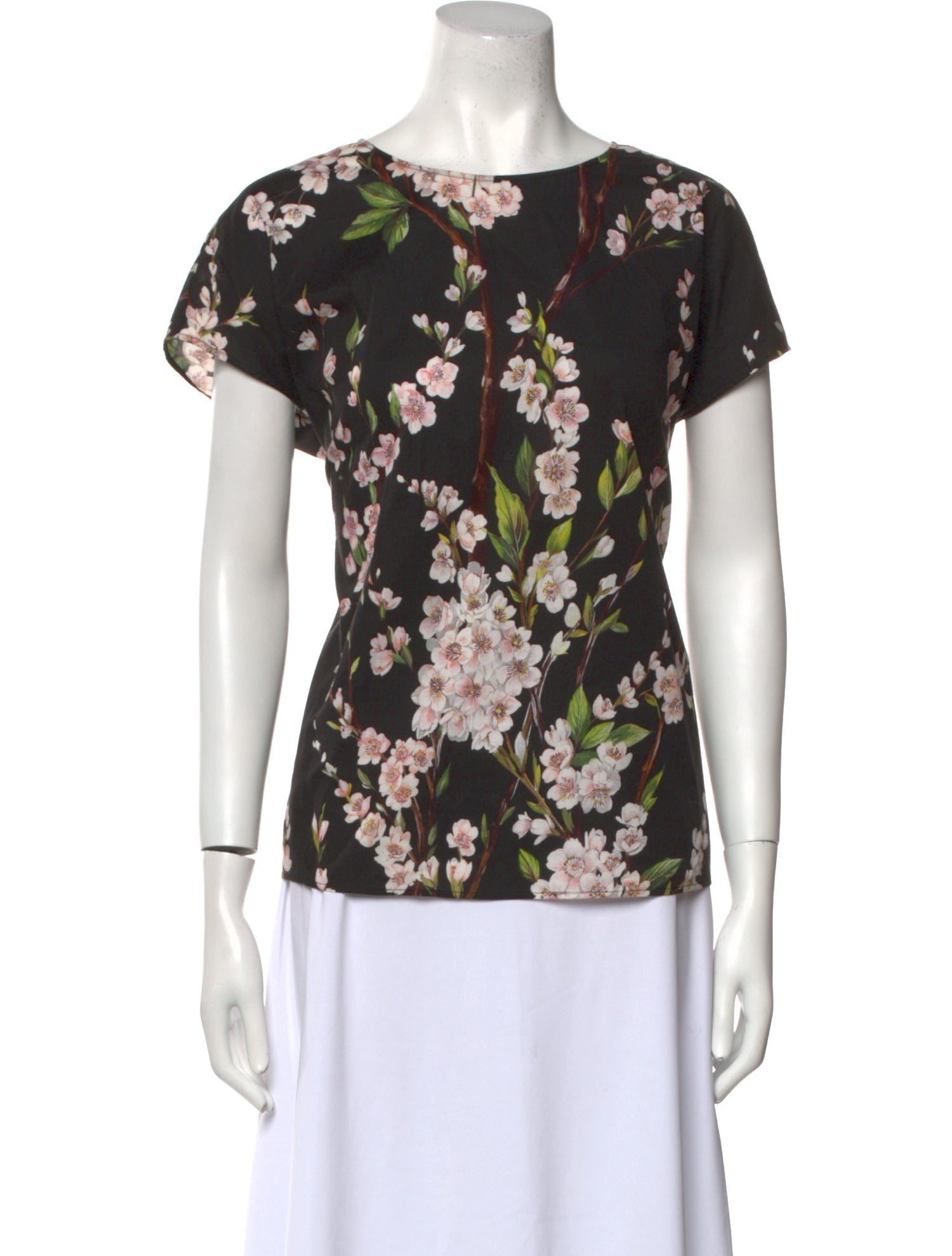 Dolce & Gabbana Floral Print Crew Neck Top