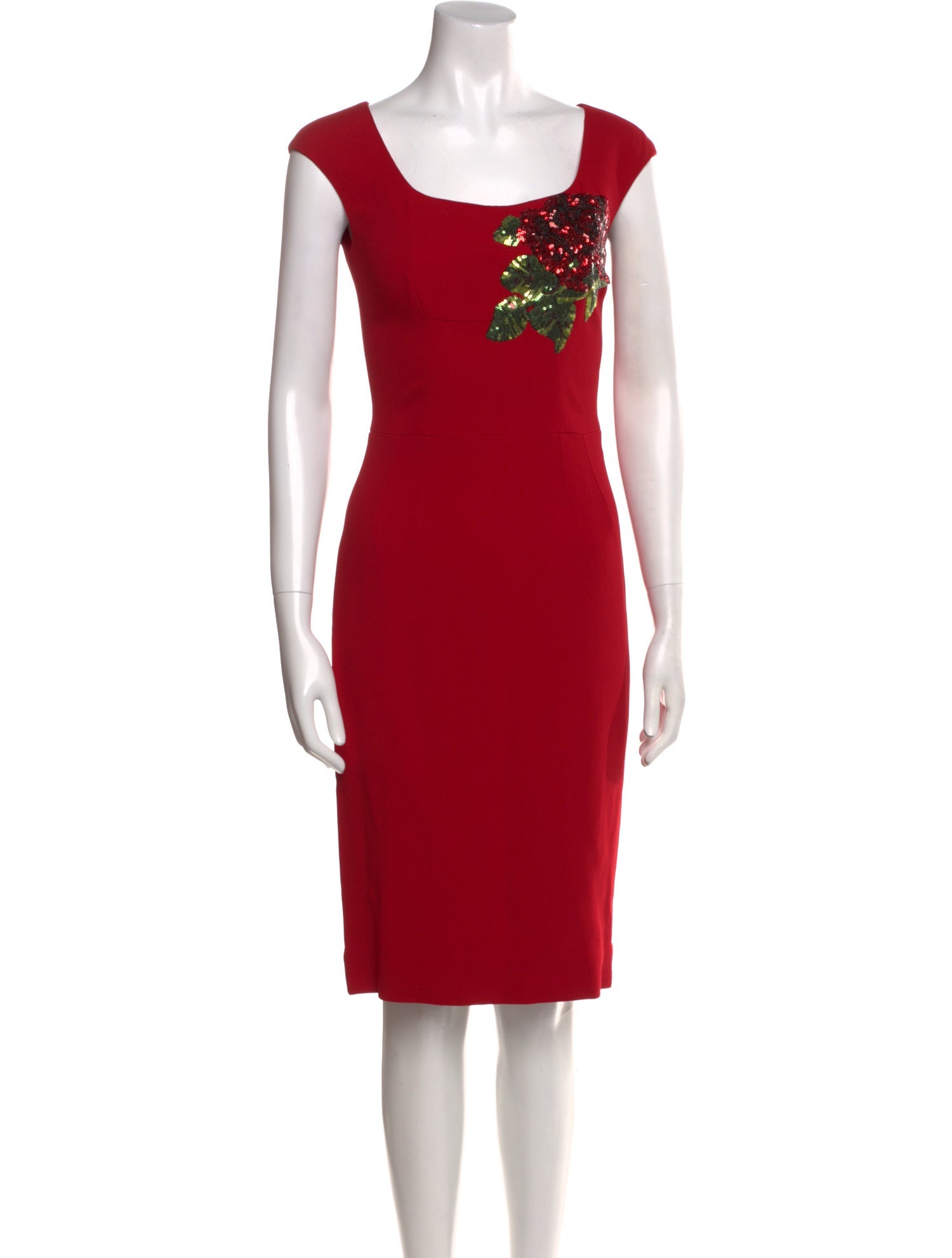 Dolce & Gabbana Square Neckline Knee-Length Dress