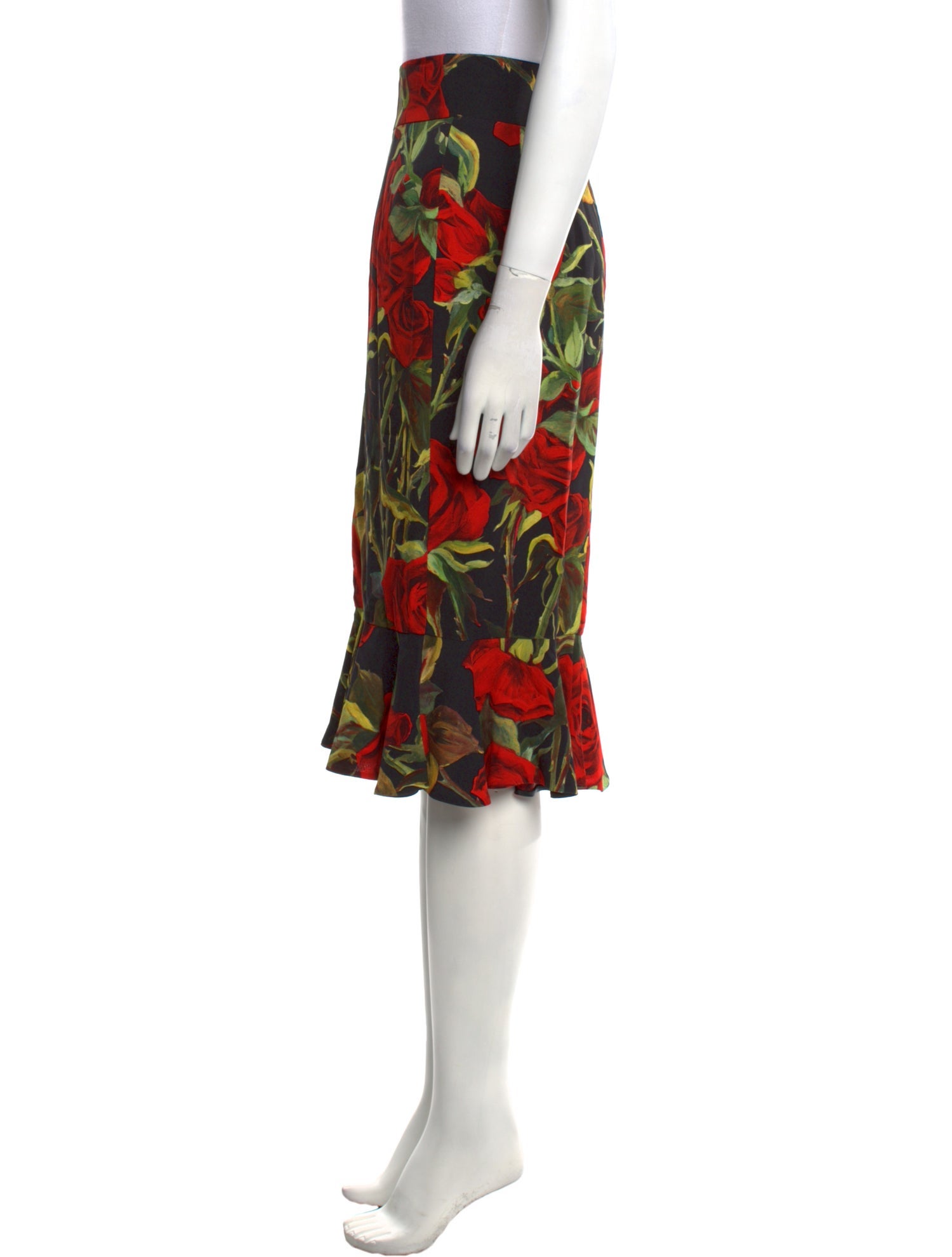 Dolce & Gabbana Silk Knee-Length Skirt