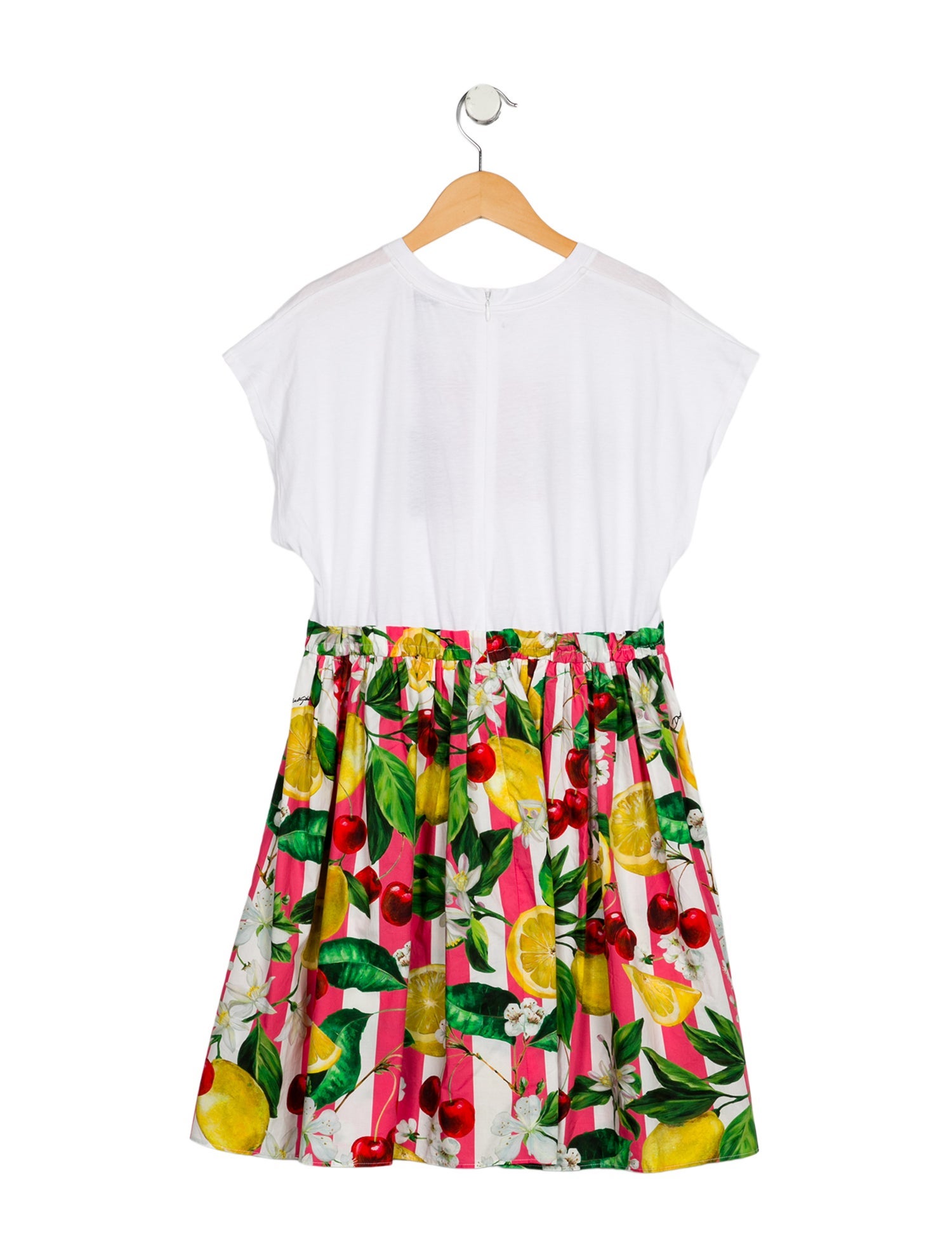 Dolce & Gabbana Girls' Fruit and Floral Print Short Sleeve Dress w/Tags