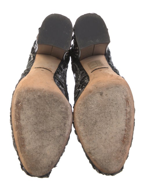 Dolce & Gabbana Rockstud Accents Mesh Lace-Up Boots