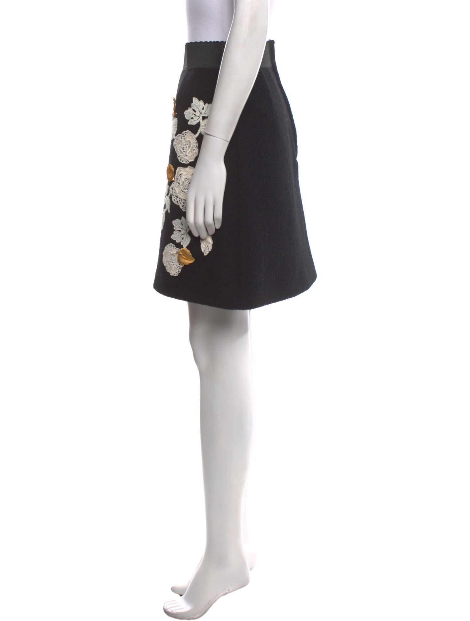 Dolce & Gabbana Virgin Wool Knee-Length Skirt