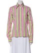 Dolce & Gabbana Striped Long Sleeve Button-Up Top