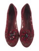 Dolce & Gabbana Lace Crystal Embellishments Flats