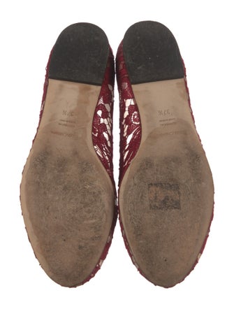 Dolce & Gabbana Lace Crystal Embellishments Flats