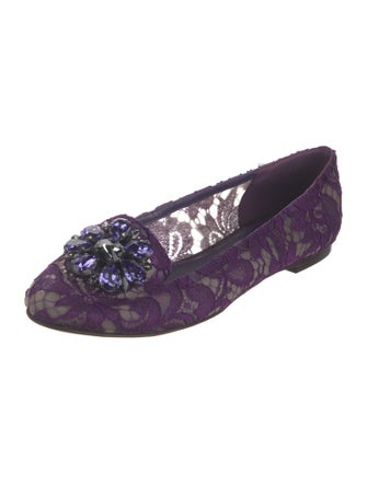 Dolce & Gabbana Lace Lace Pattern Flats