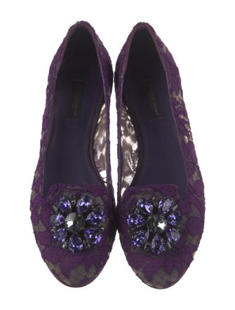 Dolce & Gabbana Lace Lace Pattern Flats