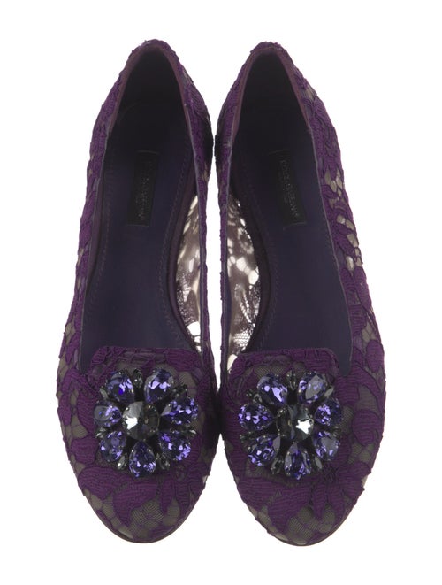 Dolce & Gabbana Lace Lace Pattern Flats