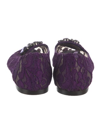 Dolce & Gabbana Lace Lace Pattern Flats
