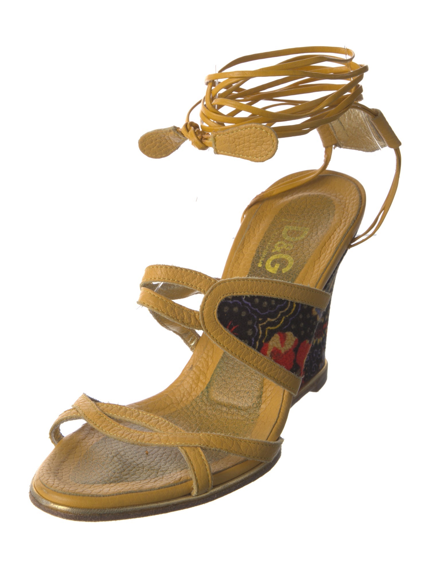 D&G Vintage Leather Gladiator Sandals