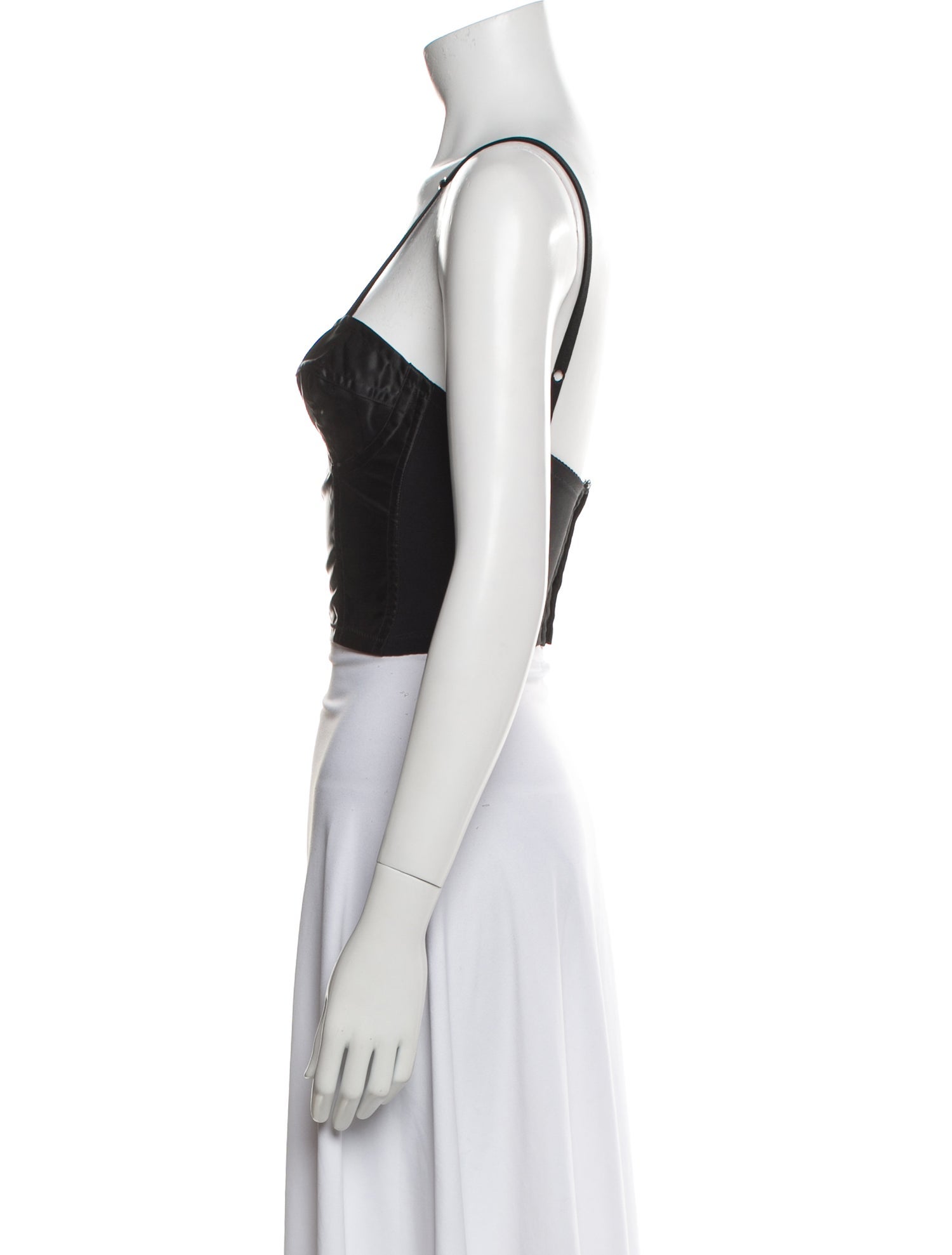 Dolce & Gabbana Square Neckline Sleeveless Crop Top