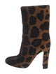 Dolce & Gabbana Velvet Animal Print Boots
