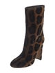 Dolce & Gabbana Velvet Animal Print Boots