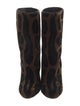 Dolce & Gabbana Velvet Animal Print Boots
