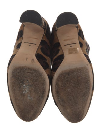 Dolce & Gabbana Velvet Animal Print Boots