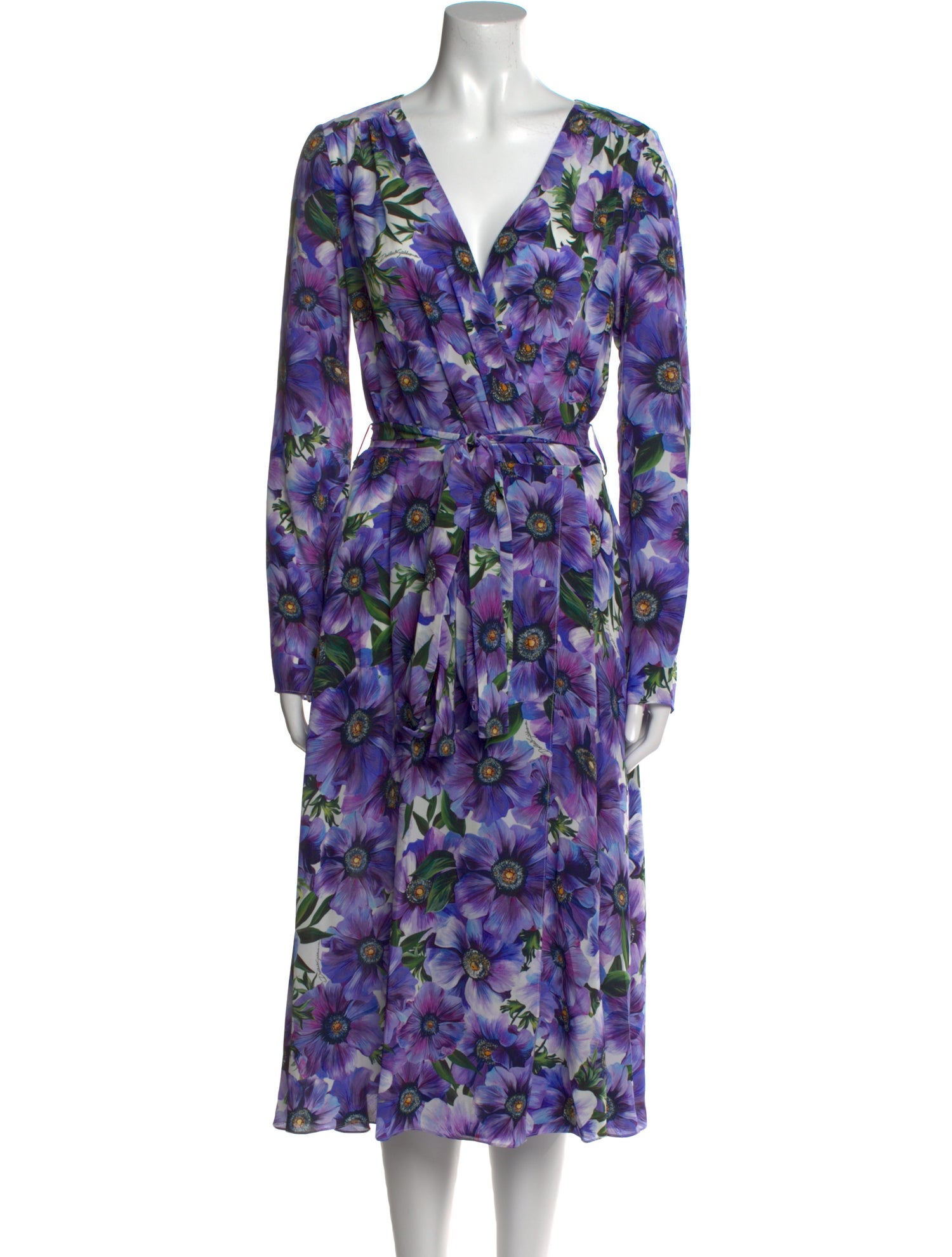 Dolce & Gabbana Silk Midi Length Dress