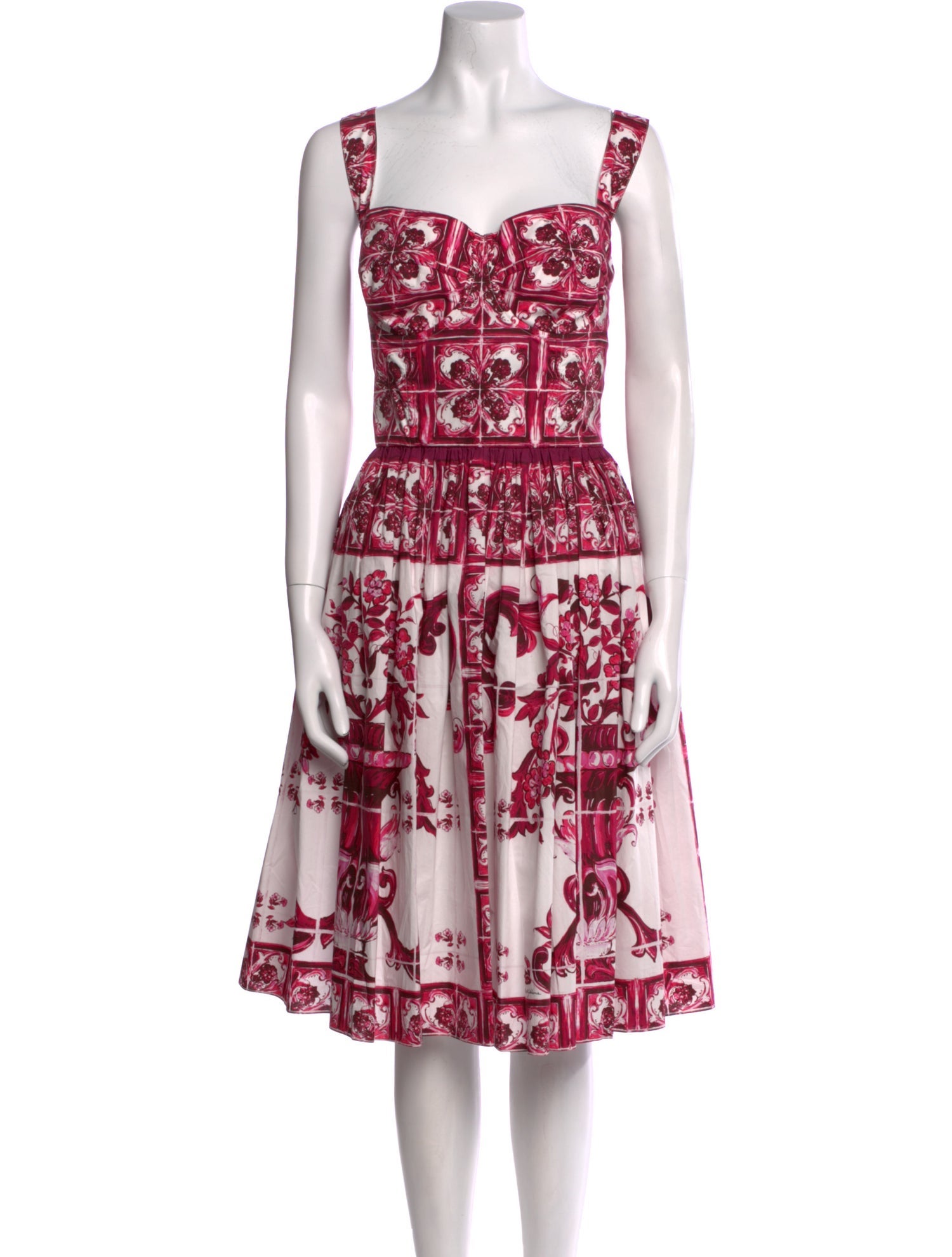 Dolce & Gabbana Printed Knee-Length Dress w/ Tags
