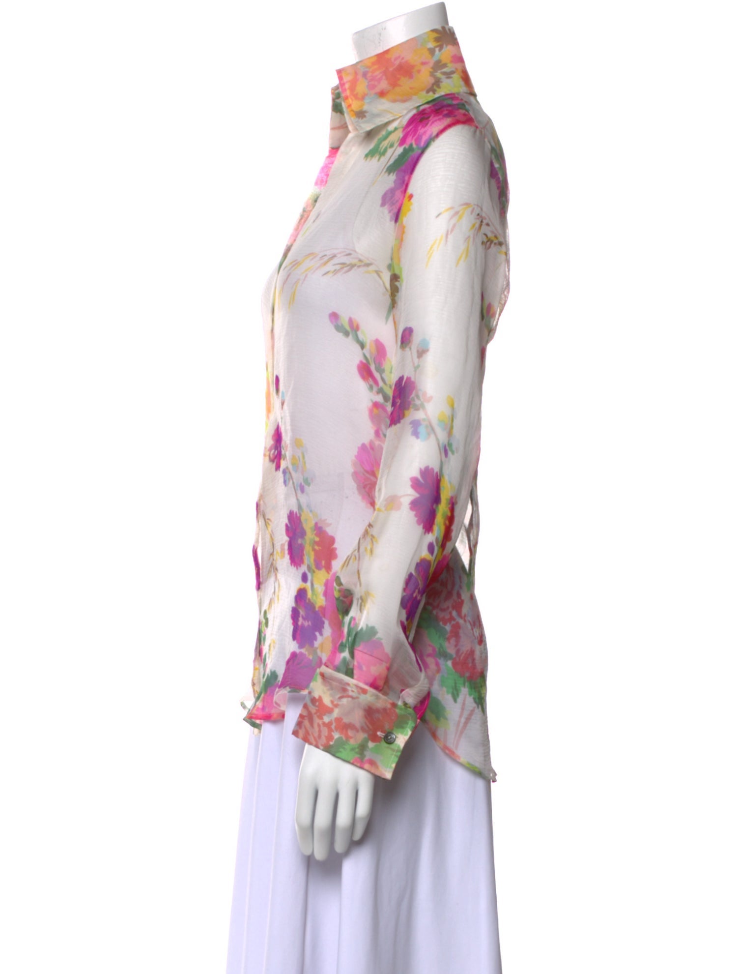 Dolce & Gabbana Silk Floral Print Blouse
