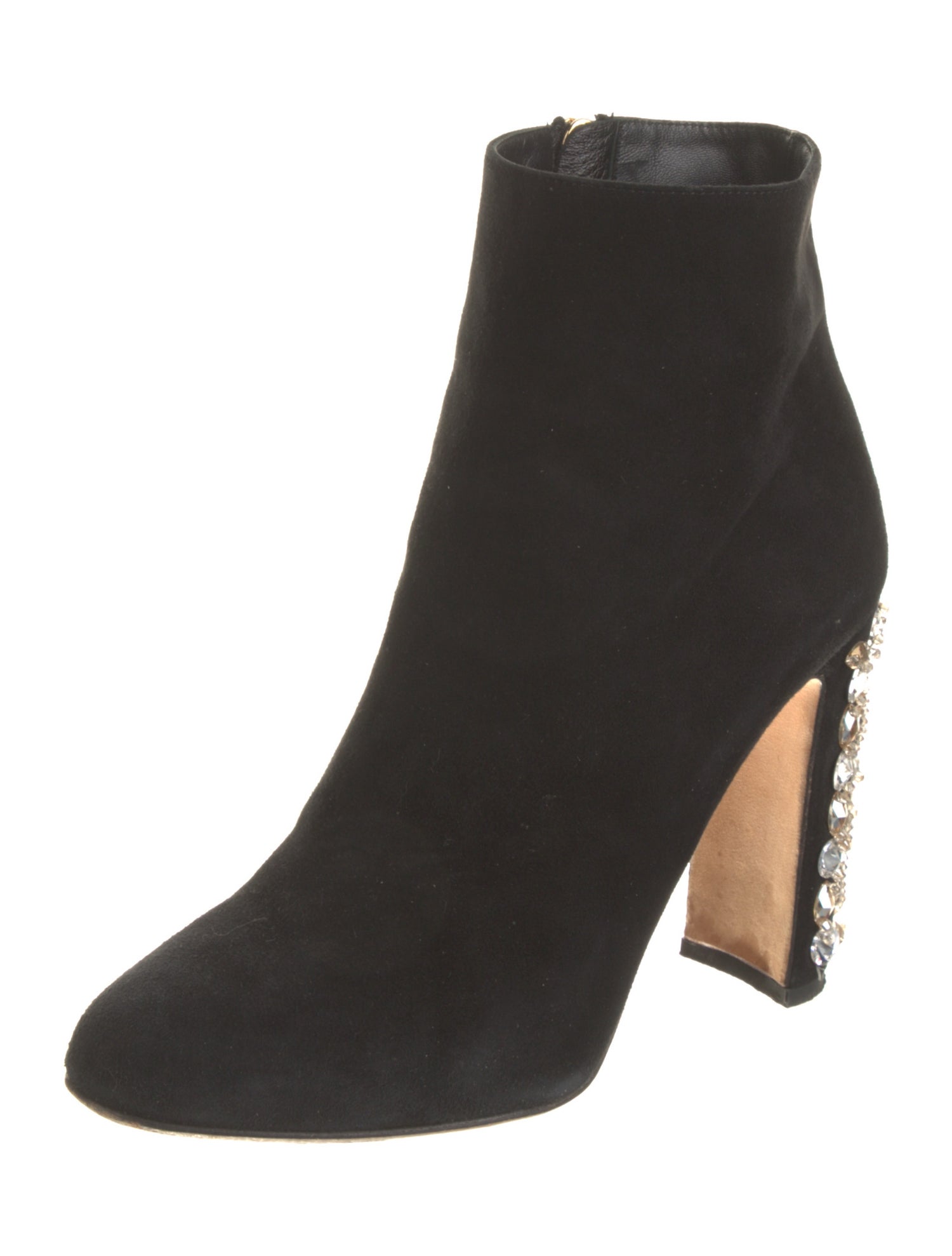 Dolce & Gabbana Suede Crystal Embellishments Sock Boots