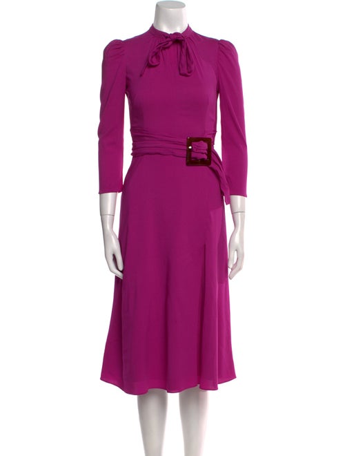 Dolce & Gabbana Mock Neck Midi Length Dress