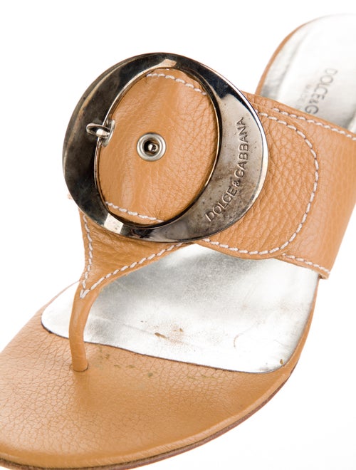 Dolce & Gabbana Leather Colorblock Pattern Slides