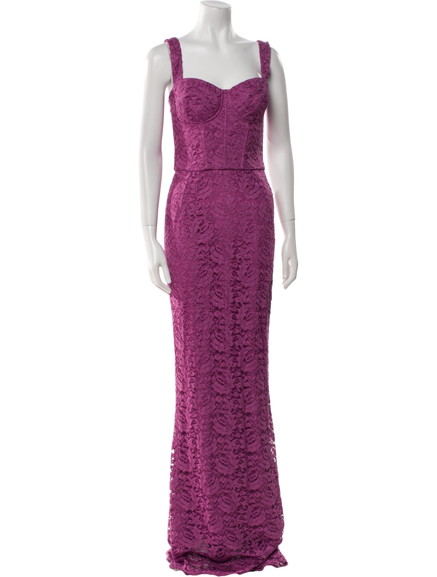 Dolce & Gabbana Lace Pattern Long Dress